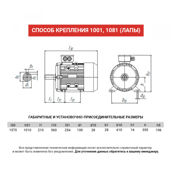 Электродвигатель АИР 355MА6